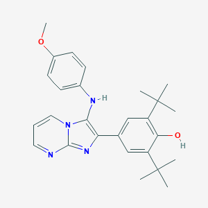 2,6-Ditert-butyl-4-[3-(4-methoxyanilino)imidazo[1,2-a]pyrimidin-2-yl]phenol