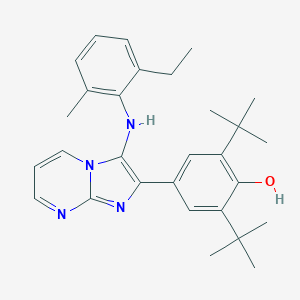2,6-Ditert-butyl-4-[3-(2-ethyl-6-methylanilino)imidazo[1,2-a]pyrimidin-2-yl]phenol