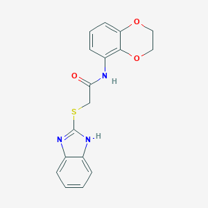 2-(1H-benzimidazol-2-ylsulfanyl)-N-(2,3-dihydro-1,4-benzodioxin-5-yl)acetamide