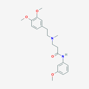 3-[[2-(3,4-dimethoxyphenyl)ethyl](methyl)amino]-N-(3-methoxyphenyl)propanamide