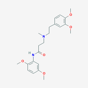 N-(2,5-dimethoxyphenyl)-3-[[2-(3,4-dimethoxyphenyl)ethyl](methyl)amino]propanamide