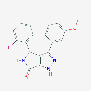 4-(2-fluorophenyl)-3-(3-methoxyphenyl)-4,5-dihydropyrrolo[3,4-c]pyrazol-6(1H)-one
