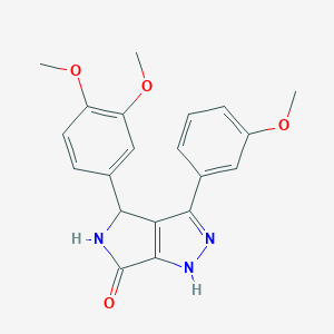 4-(3,4-dimethoxyphenyl)-3-(3-methoxyphenyl)-4,5-dihydropyrrolo[3,4-c]pyrazol-6(1H)-one