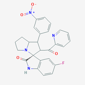 molecular formula C26H21FN4O4 B226796 [5-Fluoro-1'-(3-nitrophenyl)-1,1',2,2',5',6',7',7'a-octahydro-2-oxospiro{indole-3,3'-pyrrolizine}-2'-yl](2-pyridinyl)methanone 