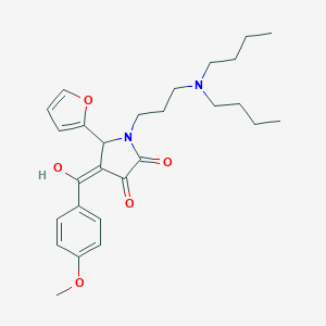 1-[3-(dibutylamino)propyl]-5-(2-furyl)-3-hydroxy-4-(4-methoxybenzoyl)-1,5-dihydro-2H-pyrrol-2-one