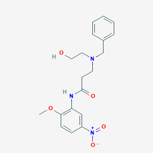 3-[benzyl(2-hydroxyethyl)amino]-N-(2-methoxy-5-nitrophenyl)propanamide
