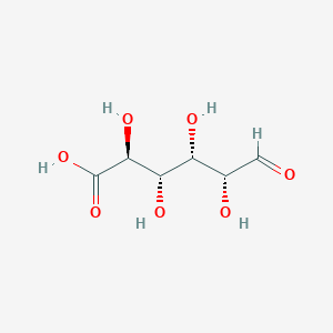 molecular formula C6H10O7 B022684 (2S,3S,4S,5R)-2,3,4,5-tetrahydroxy-6-oxohexanoic acid CAS No. 6556-12-3