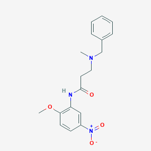 molecular formula C18H21N3O4 B226841 3-[benzyl(methyl)amino]-N-(2-methoxy-5-nitrophenyl)propanamide 