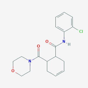 molecular formula C18H21ClN2O3 B226860 N-(2-chlorophenyl)-6-(4-morpholinylcarbonyl)-3-cyclohexene-1-carboxamide 