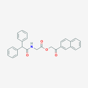 molecular formula C28H23NO4 B226869 2-(2-Naphthyl)-2-oxoethyl [(diphenylacetyl)amino]acetate 