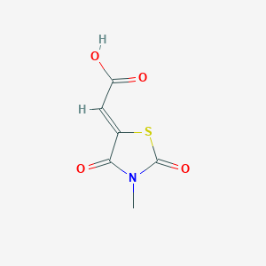 molecular formula C6H5NO4S B226903 (2Z)-(3-Methyl-2,4-dioxo-1,3-thiazolidin-5-ylidene)acetic acid 