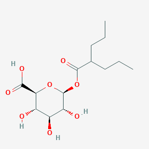 molecular formula C₁₄H₂₄O₈ B022696 Valproic acid glucuronide CAS No. 60113-83-9