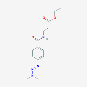 molecular formula C14H20N4O3 B022698 Ethyl 3-[[4-(dimethylaminodiazenyl)benzoyl]amino]propanoate CAS No. 102516-73-4