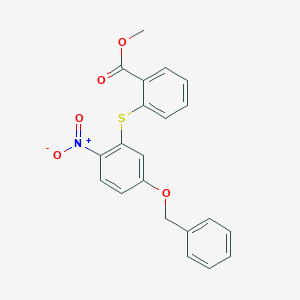 molecular formula C21H17NO5S B022724 Methyl 2-{[5-(benzyloxy)-2-nitrophenyl]sulfanyl}benzoate CAS No. 329217-03-0
