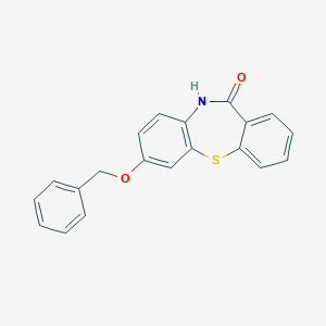 molecular formula C20H15NO2S B022727 7-Benzyloxy-10,11-dihydrodibenzo[b,f[[1,4]thiazepin-11-one CAS No. 329217-07-4