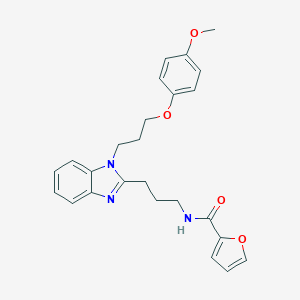 molecular formula C25H27N3O4 B227409 N-(3-{1-[3-(4-METHOXYPHENOXY)PROPYL]-1H-1,3-BENZODIAZOL-2-YL}PROPYL)FURAN-2-CARBOXAMIDE 