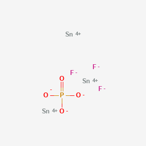 molecular formula F3O4PSn3+6 B227628 Tin fluoride phosphate CAS No. 12592-27-7