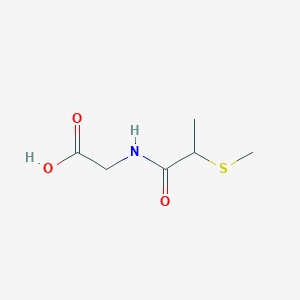 molecular formula C6H11NO3S B022772 2-(2-Methylsulfanylpropanoylamino)acetic acid CAS No. 87254-91-9