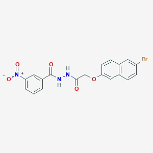 molecular formula C19H14BrN3O5 B227751 N'-{[(6-bromo-2-naphthyl)oxy]acetyl}-3-nitrobenzohydrazide 
