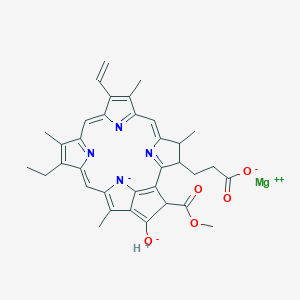 Magnesium;3-(16-ethenyl-11-ethyl-3-methoxycarbonyl-12,17,21,26-tetramethyl-4-oxido-23,24,25-triaza-7-azanidahexacyclo[18.2.1.15,8.110,13.115,18.02,6]hexacosa-1(23),2(6),4,8(26),9,11,13(25),14,16,18(24),19-undecaen-22-yl)propanoate;hydron