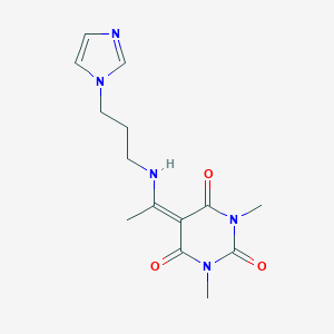 5-[1-(3-imidazol-1-ylpropylamino)ethylidene]-1,3-dimethyl-1,3-diazinane-2,4,6-trione