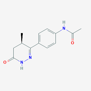 molecular formula C13H15N3O2 B022786 (R)-N-Acetyl-6-(4-aminophenyl)-4,5-dihydro-5-methyl-3(2H)-pyridazinone CAS No. 220246-81-1