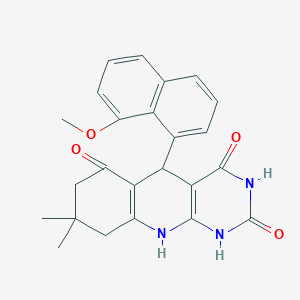 5-(8-methoxy-1-naphthyl)-8,8-dimethyl-5,8,9,10-tetrahydropyrimido[4,5-b]quinoline-2,4,6(1H,3H,7H)-trione