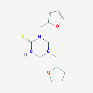1-(Furan-2-ylmethyl)-5-(oxolan-2-ylmethyl)-1,3,5-triazinane-2-thione