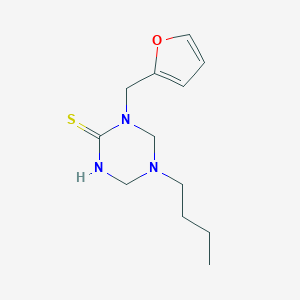 molecular formula C12H19N3OS B227901 5-Butyl-1-(2-furylmethyl)-1,3,5-triazinane-2-thione 