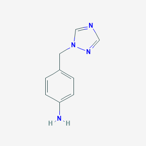 molecular formula C9H10N4 B022794 4-(1H-1,2,4-triazol-1-ylmethyl)aniline CAS No. 119192-10-8