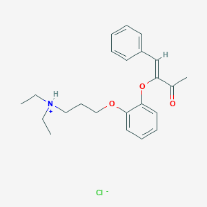 molecular formula C23H30ClNO3 B022802 (Z)-3-(2-(3-(Diethylamino)propoxy)phenoxy)-4-phenyl-3-buten-2-one hydrochloride CAS No. 106064-08-8