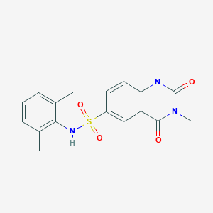 molecular formula C18H19N3O4S B228026 N-(2,6-dimethylphenyl)-1,3-dimethyl-2,4-dioxo-1,2,3,4-tetrahydroquinazoline-6-sulfonamide 
