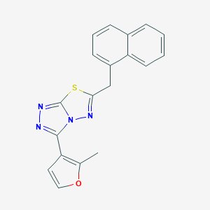 molecular formula C19H14N4OS B228032 3-(2-Methyl-3-furyl)-6-(1-naphthylmethyl)[1,2,4]triazolo[3,4-b][1,3,4]thiadiazole 