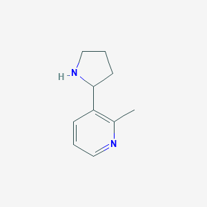 molecular formula C10H14N2 B022804 2-Methyl-3-(2-pyrrolidinyl)pyridine CAS No. 64114-19-8