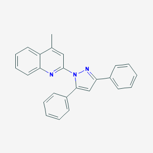 molecular formula C25H19N3 B228057 2-(3,5-diphenyl-1H-pyrazol-1-yl)-4-methylquinoline 