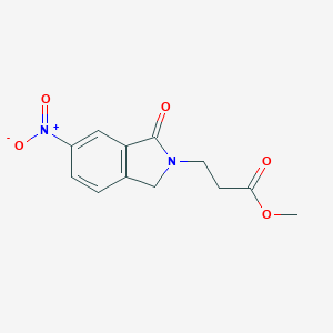 molecular formula C12H12N2O5 B228075 methyl 3-{6-nitro-1-oxo-1,3-dihydro-2H-isoindol-2-yl}propanoate 
