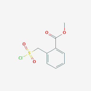 molecular formula C9H9ClO4S B022823 Methyl 2-[(chlorosulfonyl)methyl]benzoate CAS No. 103342-27-4