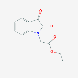 molecular formula C13H13NO4 B228257 Ethyl 2-(7-methyl-2,3-dioxoindol-1-yl)acetate 