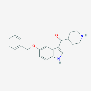 molecular formula C21H22N2O2 B022850 Ketone, 5-benzyloxy-3-indolyl 4-piperidyl CAS No. 101670-78-4