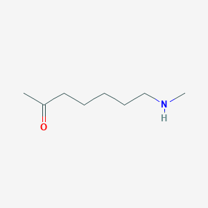 molecular formula C8H17NO B022891 2-Heptanone, 7-(methylamino)-(6CI,9CI) CAS No. 101258-88-2