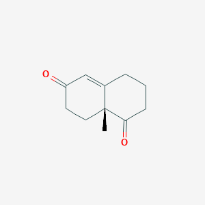 molecular formula C11H14O2 B022894 (R)-(-)-8a-Methyl-3,4,8,8a-tetrahydro-1,6(2H,7H)-naphthalenedione CAS No. 100348-93-4
