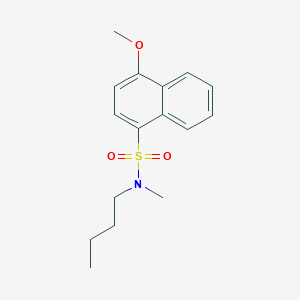 molecular formula C16H21NO3S B228971 Butyl[(4-methoxynaphthyl)sulfonyl]methylamine 
