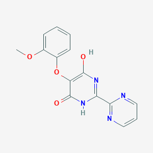 molecular formula C15H12N4O4 B022910 4,6-Dihydroxy-5-(o-methoxyphenoxy)-2,2'-bipyrimidine CAS No. 329923-15-1