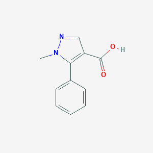 molecular formula C11H10N2O2 B022912 1-甲基-5-苯基-1H-吡唑-4-羧酸 CAS No. 105994-75-0