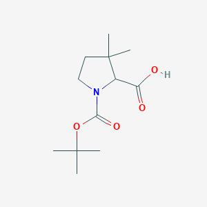 molecular formula C12H21NO4 B022930 外消旋 N-Boc-3,3-二甲基-2-吡咯烷甲酸 CAS No. 143979-40-2