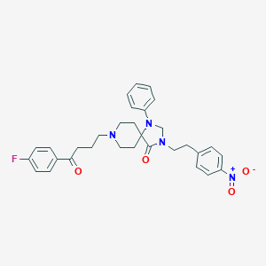 molecular formula C31H33FN4O4 B022943 8-[4-(4-Fluorophenyl)-4-oxobutyl]-3-[2-(4-nitrophenyl)ethyl]-1-phenyl-1,3,8-triazaspiro[4.5]decan-4-one CAS No. 136247-18-2
