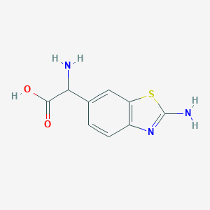 molecular formula C9H9N3O2S B022957 2-Amino-2-(2-aminobenzo[d]thiazol-6-yl)acetic acid CAS No. 106429-10-1