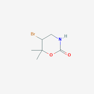 molecular formula C6H10BrNO2 B022968 5-Bromo-6,6-dimethyl-1,3-oxazinan-2-one CAS No. 107262-09-9