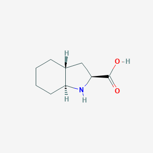 molecular formula C9H15NO2 B022969 (2S,3aR,7aS)-Octahydro-1H-indole-2-carboxylic acid CAS No. 87679-58-1
