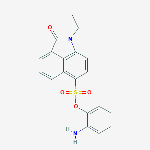 molecular formula C19H16N2O4S B229730 2-Aminophenyl 1-ethyl-2-oxo-1,2-dihydrobenzo[cd]indole-6-sulfonate 